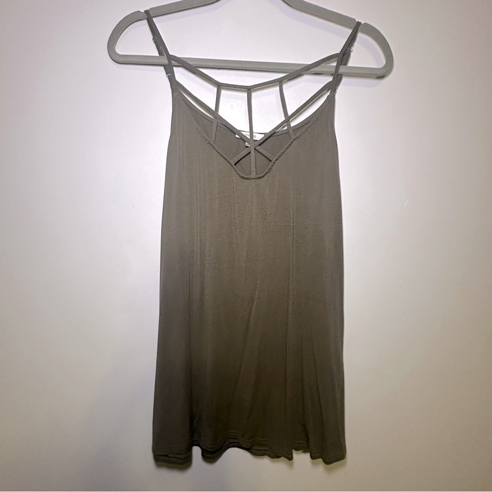 Jodifl Chic Green Criss Cross Straps Across Chest Large Versatile Flattering
